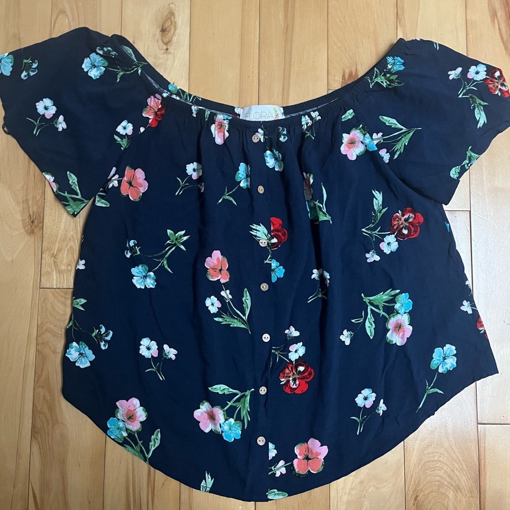 Floral Print Shirt by Flora